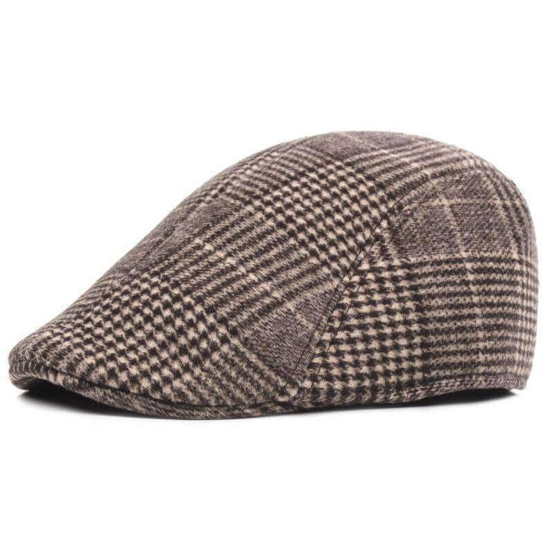 Plaid Pattern Classic Newsboy Cap Image