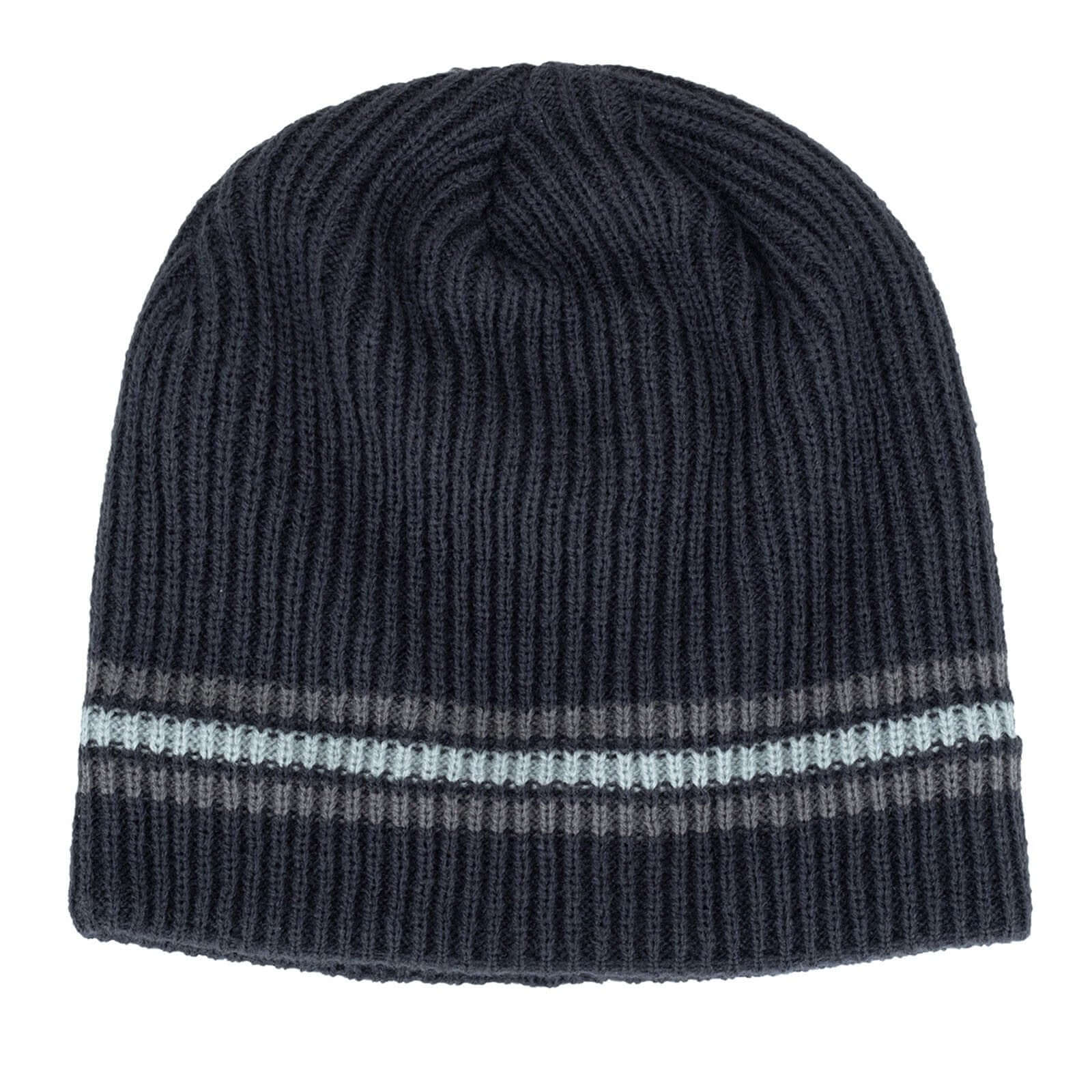 Knitted Striped Beanie Image