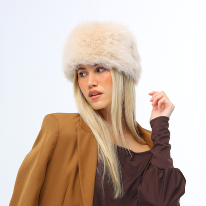 Puffy Snow Bunny Hat