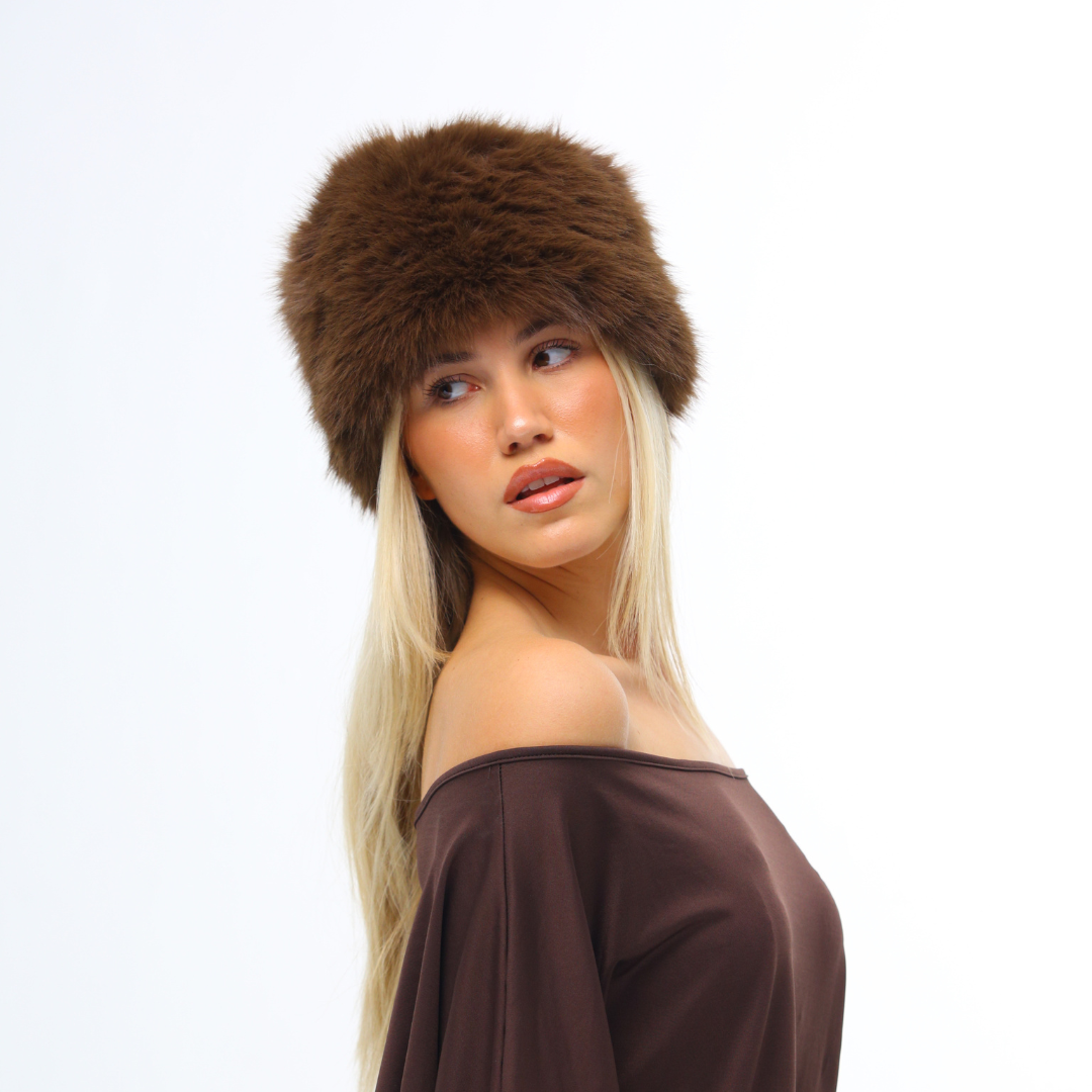 Puffy Snow Bunny Hat