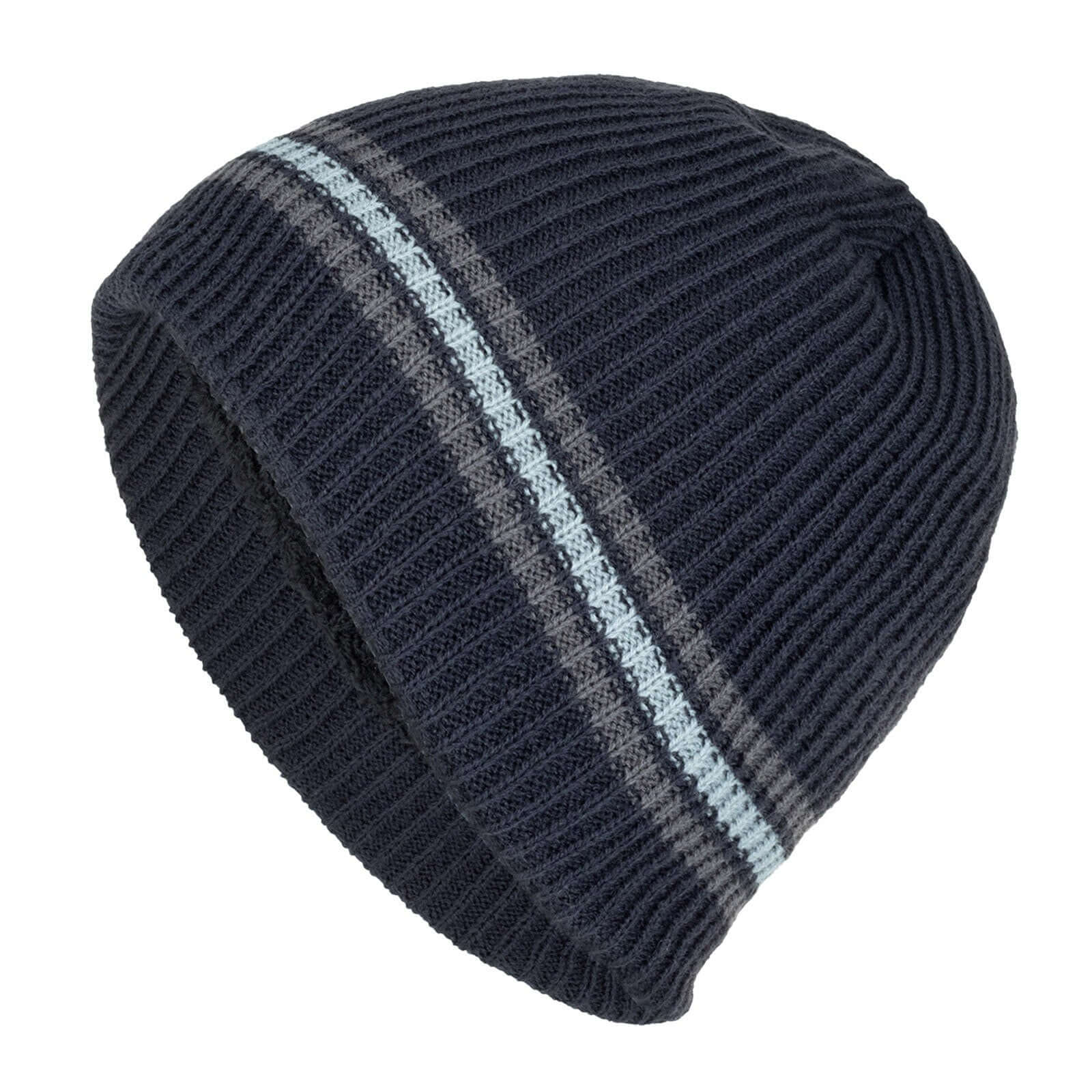 Knitted Striped Beanie Image