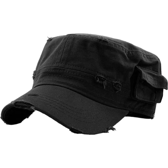 Distressed Fitted Cadet Hat Image
